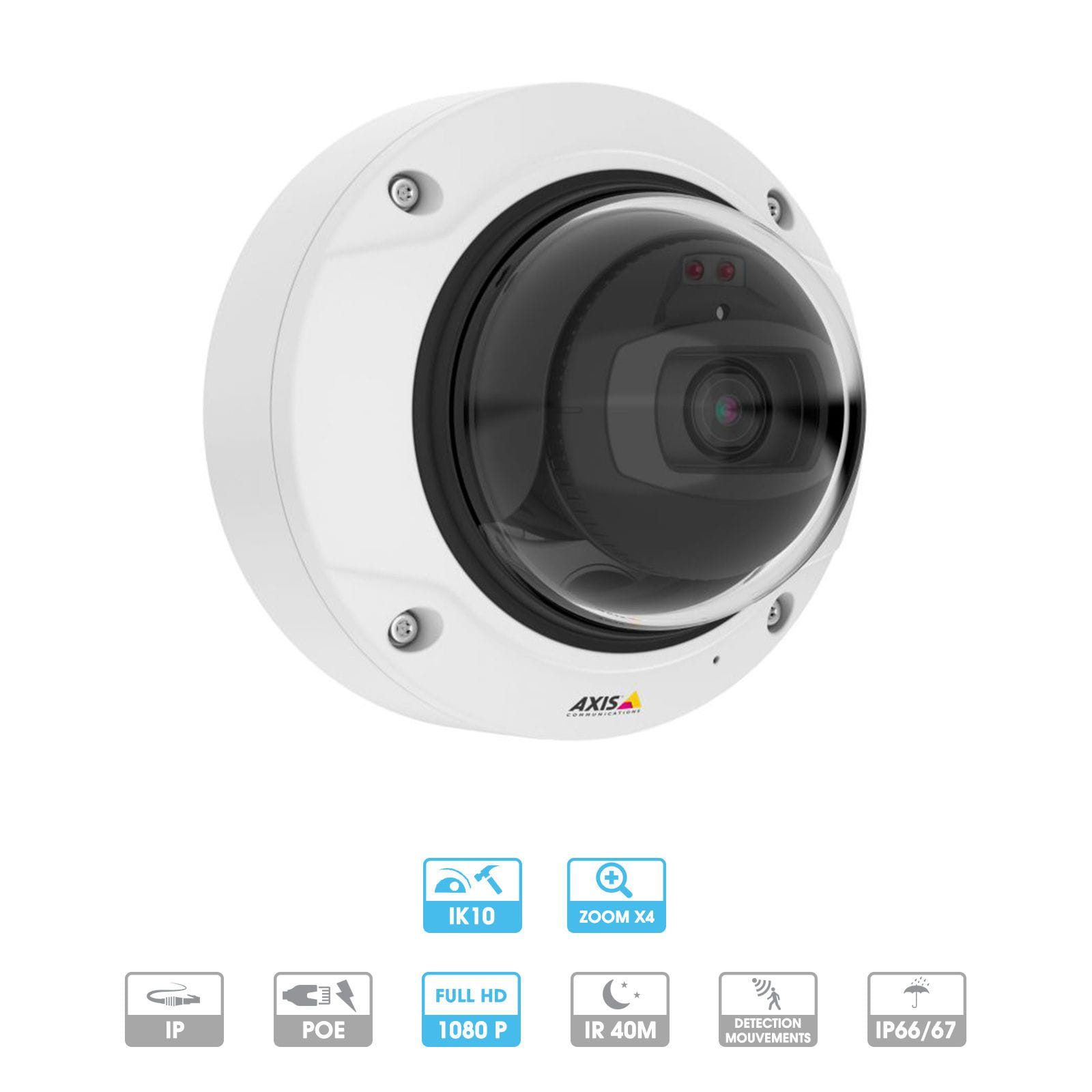 Caméra Axis Network | Q3515-LV | 1080 P | Antivandalisme | IP | Intérieur