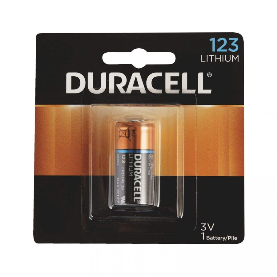 Pile Lithium Duracell CR123A 3V | Compatible accessoires alarme Visonic & Ajax | À l'unité