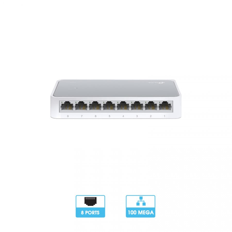 Switch informatique de bureau 8 ports 100 Mbps | Plug-and-play | Tp Link