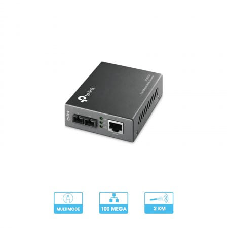 Convertisseur de média fibre vers Ethernet | SC Multimode | 100 Mbps | Tp Link