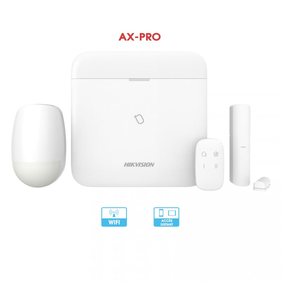 Hikvision | Kit alarme maison sans fil | Wifi et 4G | AX PRO | Centrale et détecteurs
