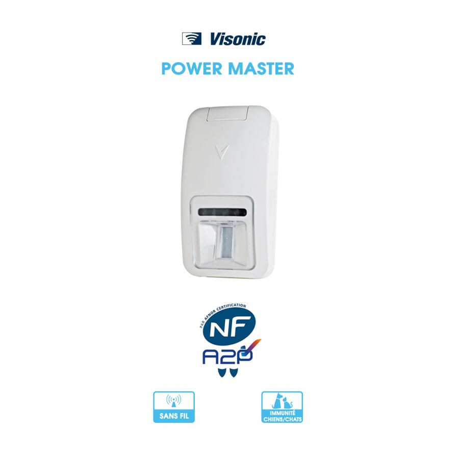 Détecteur de mouvements intérieur sans fil | Visonic | Double technologie : miroir et anti-masquage | Compatible Power Master 30