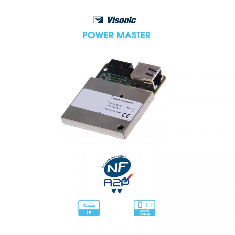 Module IP Visonic | Powerlink3 PG2 | Contrôle du système d'alarme sur téléphone