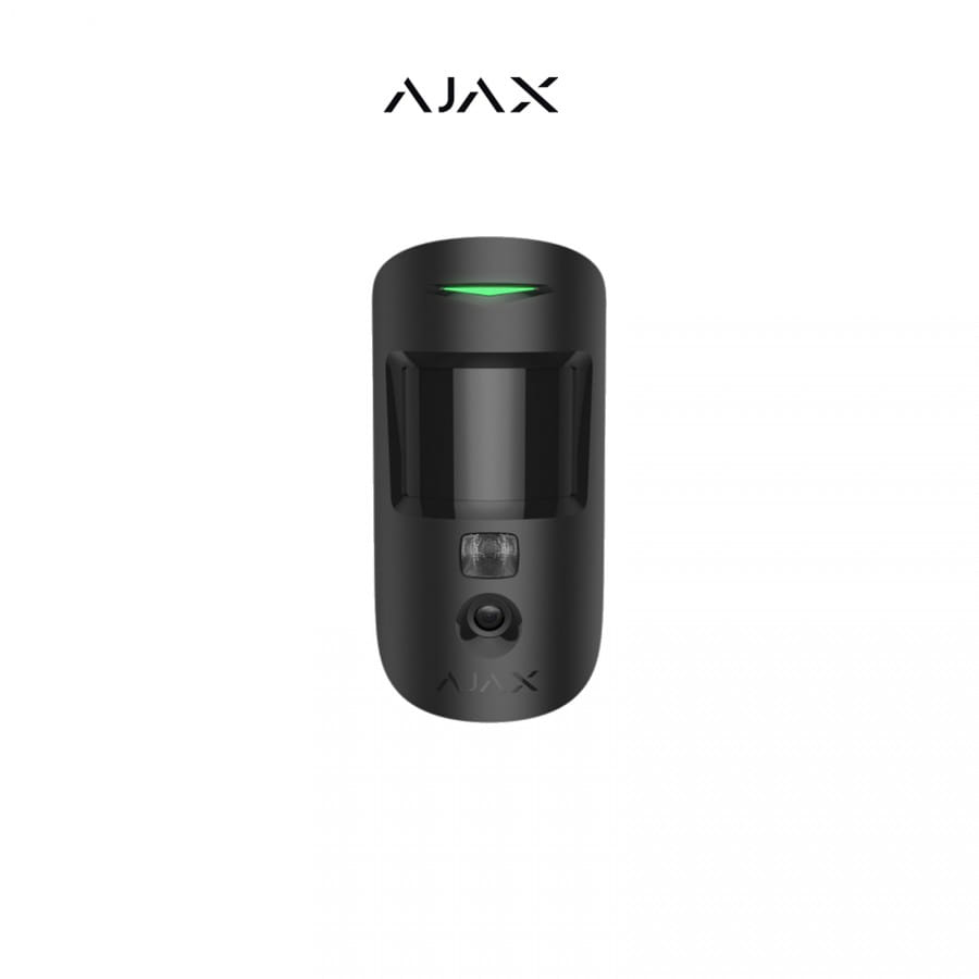 Ajax | Alarme maison sans fil | MotionCam PhOD | Détecteur de mouvement sans fil avec prise de photos sur demande | Noir