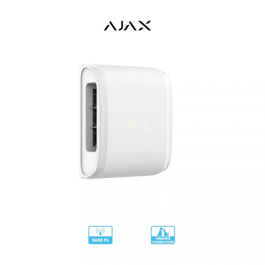Alarme sans fil Ajax Systems | DualCurtain Outdoor | Détecteur de mouvements extérieur bidirectionnel de type rideau sans fil