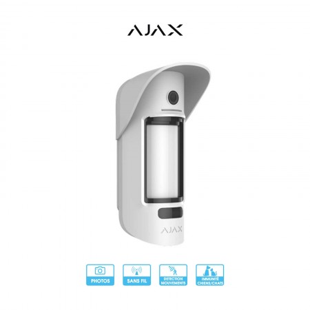 Alarme maison sans fil Ajax Systems | MotionCam Outdoor PhOD | Détecteur de mouvement extérieur prise de photos sur demande