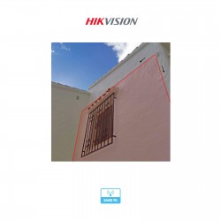 Détecteur rideau extérieur sans fil | Batterie 5 ans | Hikvision - AX PRO | Mise en situation sur un mur extérieur