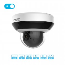 Kit vidéosurveillance 5 caméras pilotables (PTZ) | Zoom x4 | 4MP | IP PoE | 5 câbles RJ45 20 mètres ou plus | Disque dur