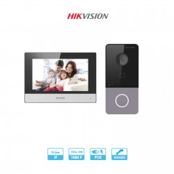 Kit interphone vidéo sans fil | Hikvision | Platine de rue + écran intérieur