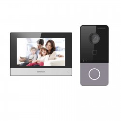 Kit interphone vidéo sans fil | Hikvision | Platine de rue + écran intérieur _ flat