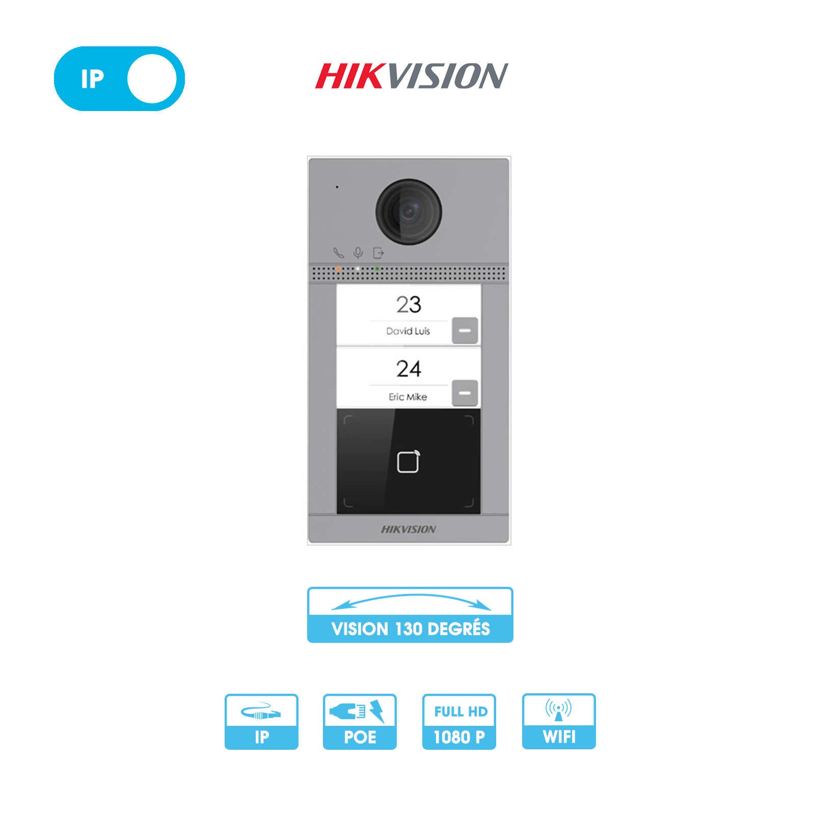 Station de communication extérieure pour 2 portes | Interphonie IP | Hikvision