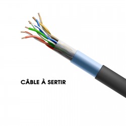 Câble Ethernet RJ45 | 500 mètres | Catégorie 6 FTP | En touret | Non serti
| à sertir