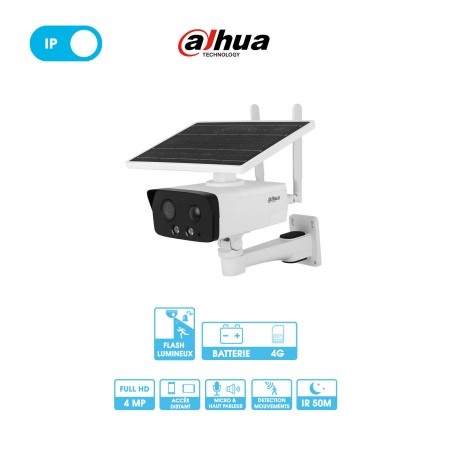 Caméra réseau autonome solaire 4G Dahua | Tube | 4 MP