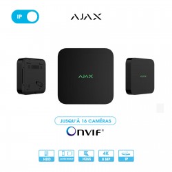 Enregistreur NVR Ajax Systems | 16 caméras | IP | 8 MP (4K) | 1 disque dur (en option)