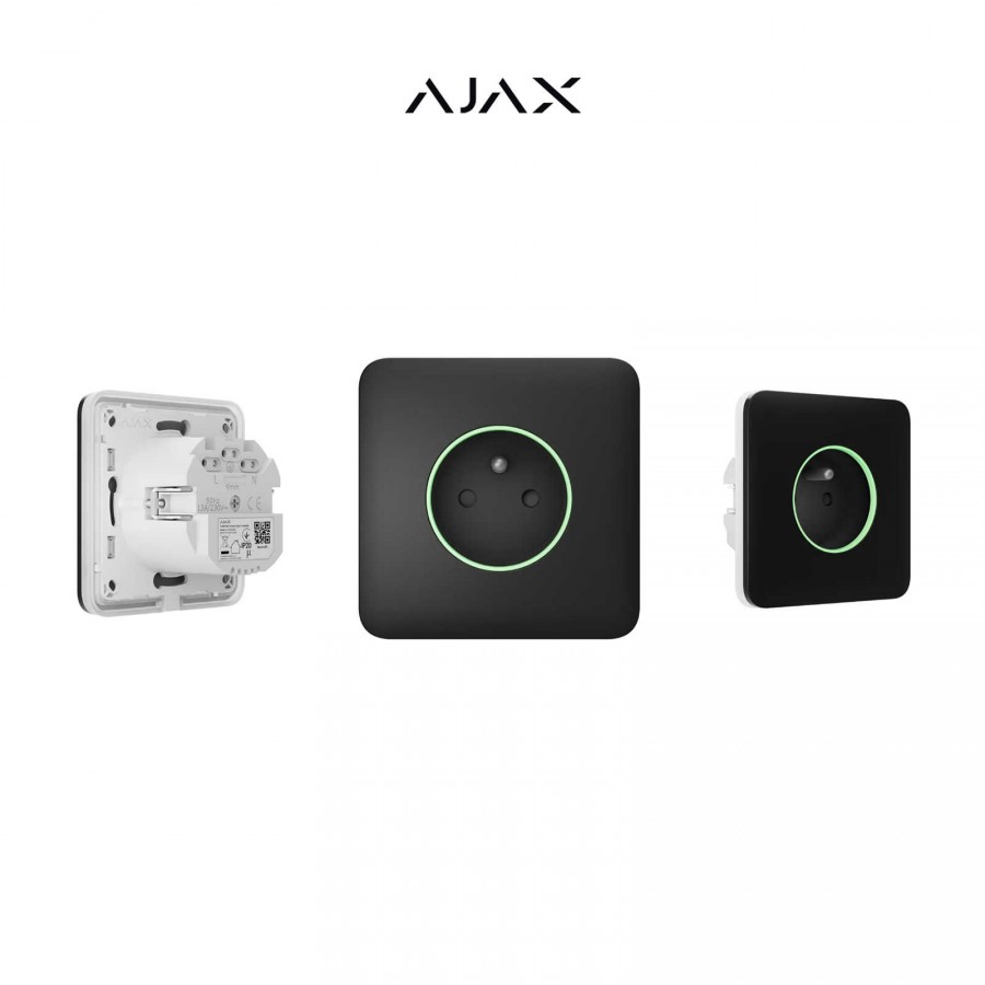 Alarme maison sans fil Ajax Systems | Prise intelligente encastrée | Outlet [type E] Jeweller