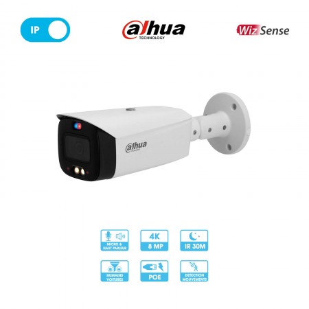 Caméra réseau Dahua IPC-HFW3849T1P-AS-PV-0280B-S4 | Tube | 8 MP | IP PoE | Wizsense