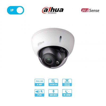 Caméra réseau Dahua IPC-HDBW2441RP-ZS-27135 | Dôme antivandalisme | 4 MP | IP PoE | Wizsense