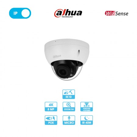 Caméra réseau Dahua IPC-HDBW2841RP-ZS-27135 | Dôme | 8 MP | Zoom x4 | IP PoE