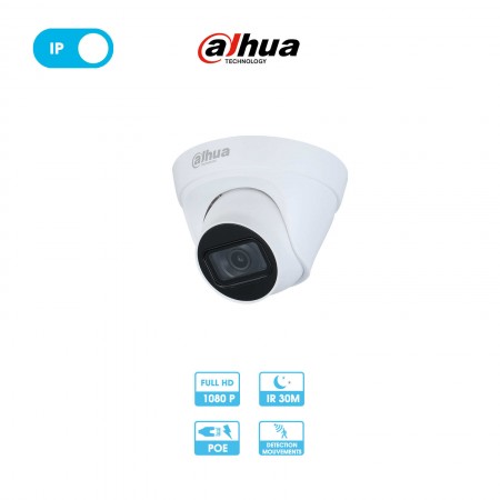Caméra réseau Dahua IPC-HDW1230T1P-0280B-S5-QH2 | Dôme | 2 MP | IP POE