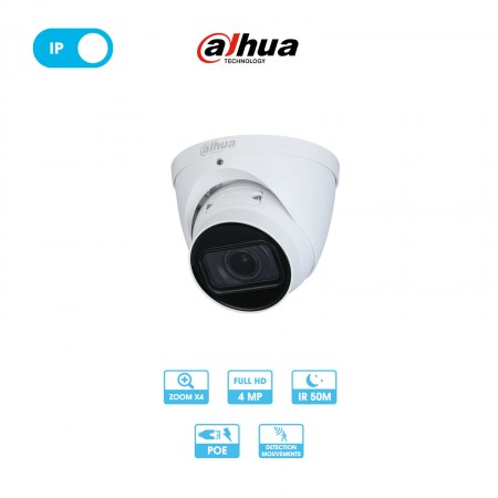 Caméra réseau Dahua IPC-HDW1431T1P-ZS-2812-S4 | Dôme | 4 MP | IP POE