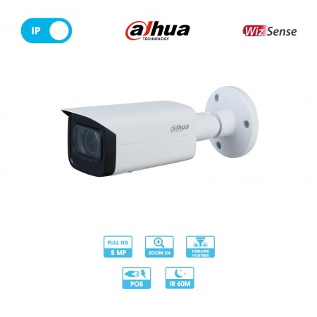Caméra réseau Dahua IPC-HFW2541TP-ZS-27135-S2 | Tube |5 MP | IP PoE | Zoom x4 | Wizsense