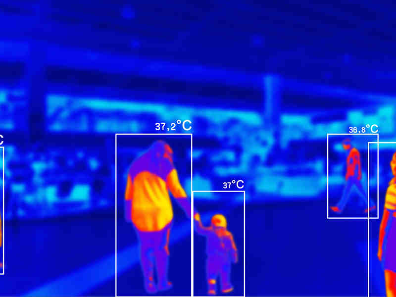 une caméra thermique peut servir à contrôler la température corporelle à distance