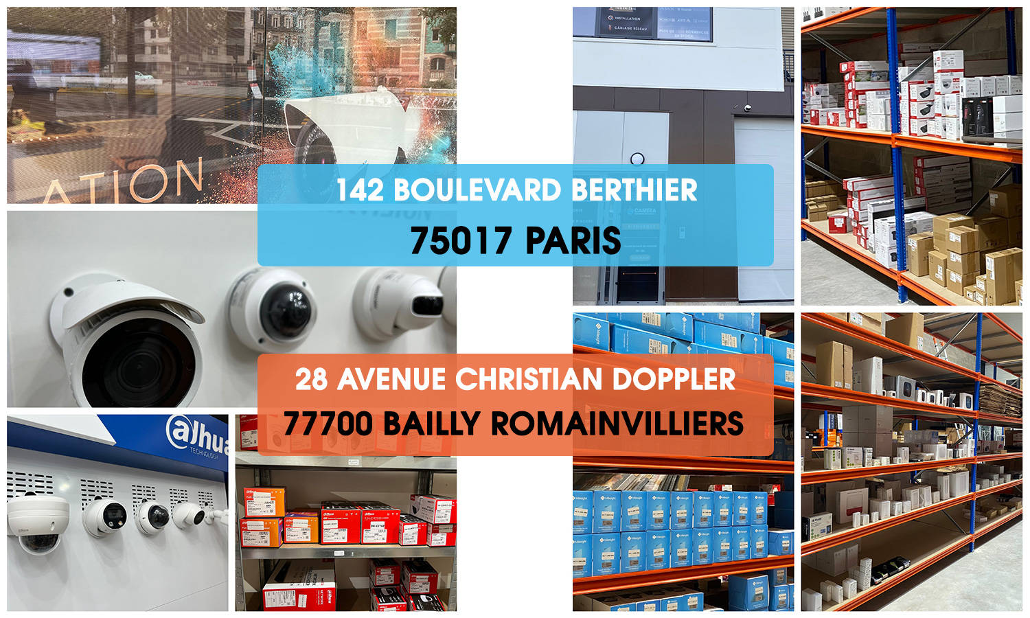 boutiques de vidéosurveillance à Paris et à Bailly Romainvilliers