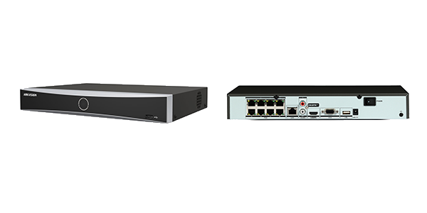 le NVR DS-7608NXI-K1_8P est un enregistreur avec 8 entrées pour caméras IP